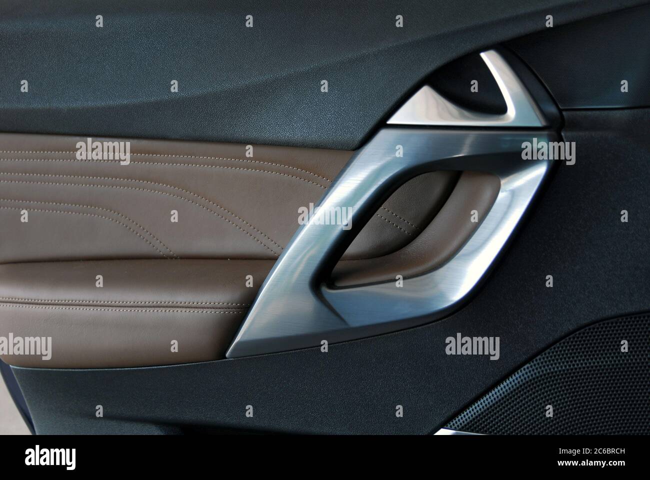Car door handles in modern passenger car Stock Photo Alamy
