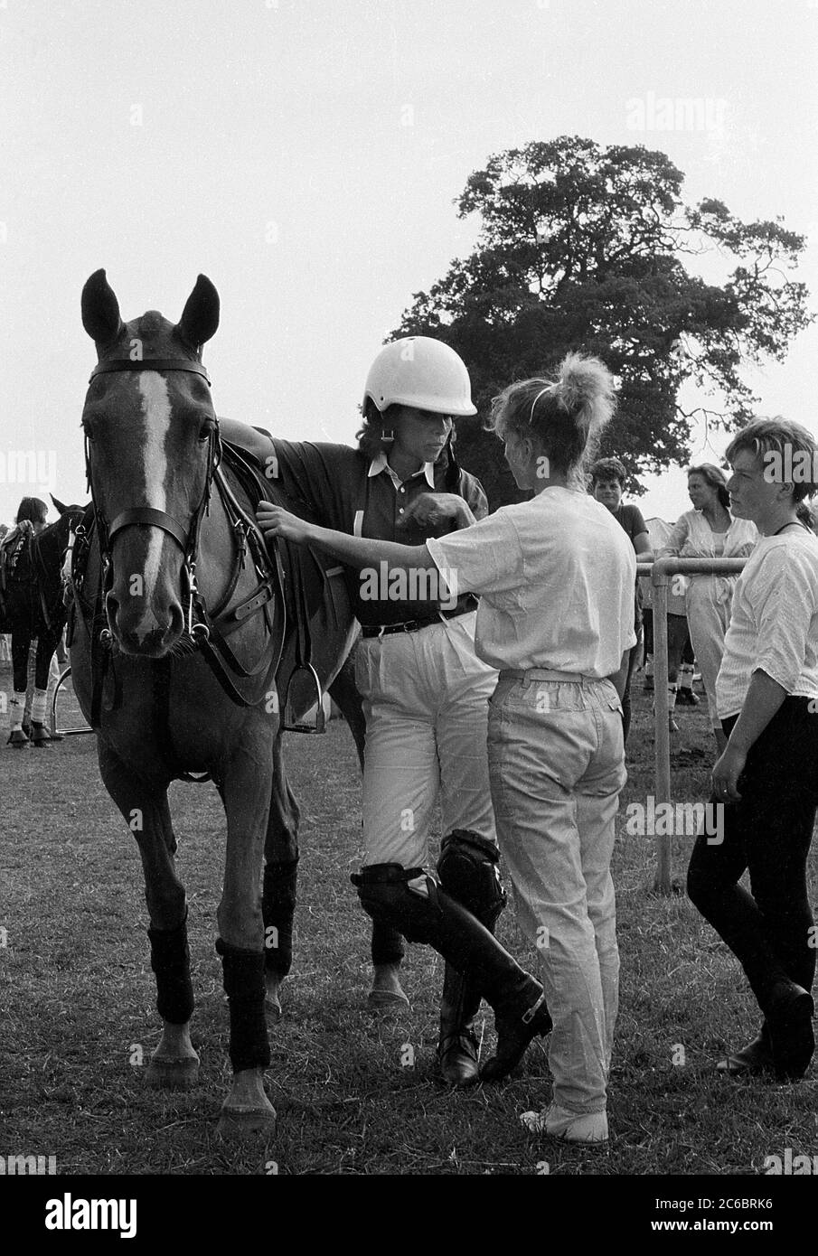 American actress Stefanie Powers at the Royal Berkshire Polo Club England Stock Photo