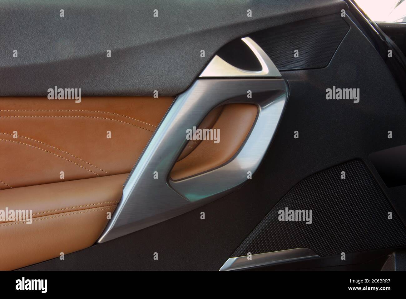 Car door handles in modern passenger car Stock Photo Alamy