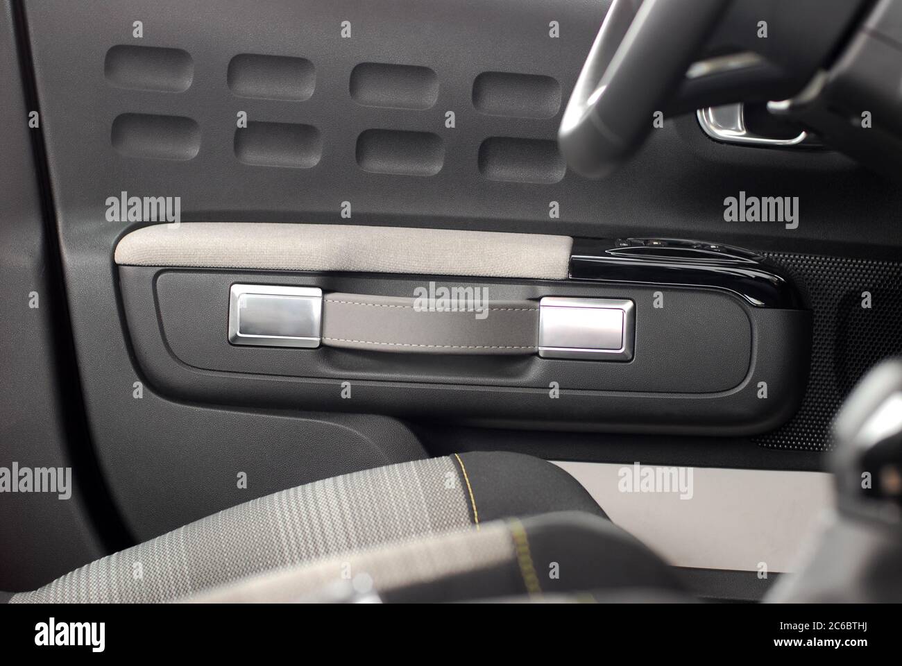 Car door handles in modern passenger car Stock Photo Alamy