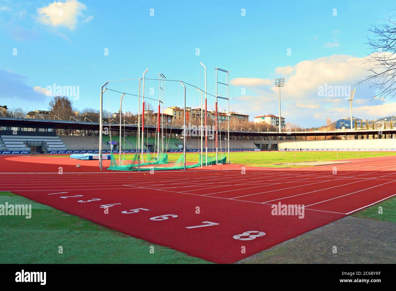 view of the Asics Firenze Marathon Stadium athletics stadium dedicated to  Luigi Ridolfi in the city of Florence in Tuscany in Italy Stock Photo -  Alamy