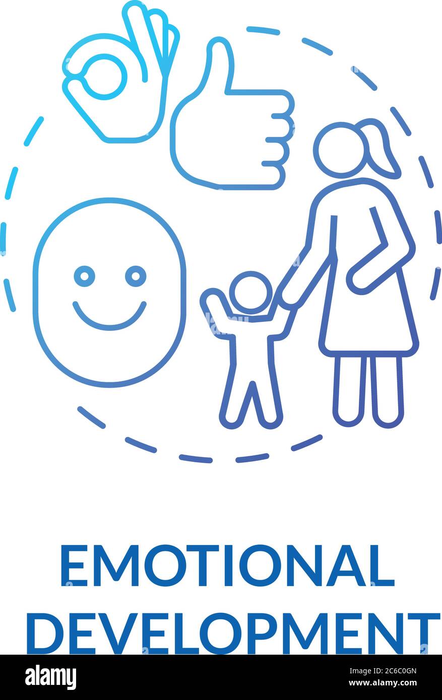 Toddlers emotional development concept icon. Childhood and parenthood