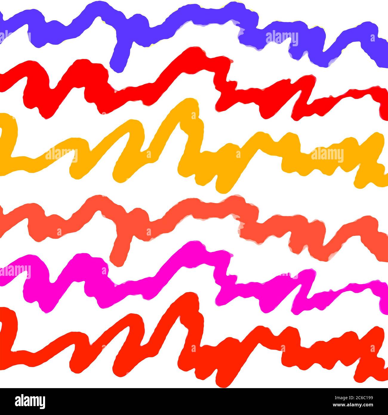 Irregular lines motif vivid multicolored abstract pattern design Stock