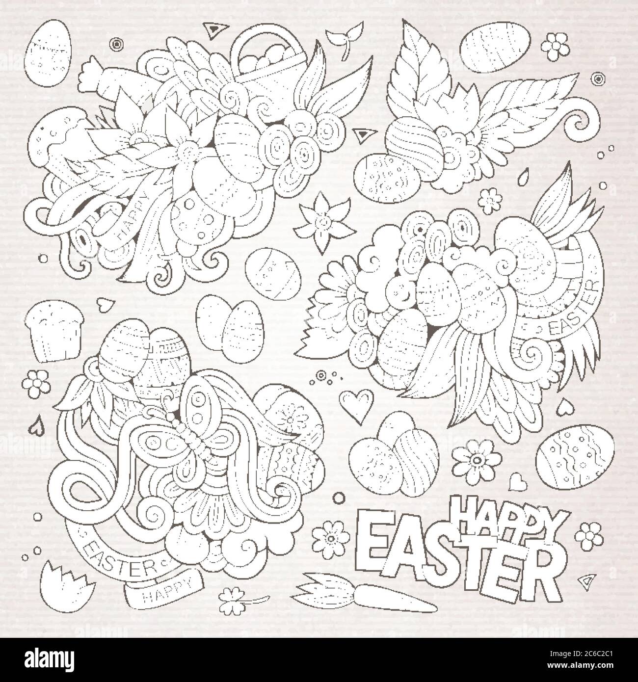 Easter vector symbols and objects Stock Vector