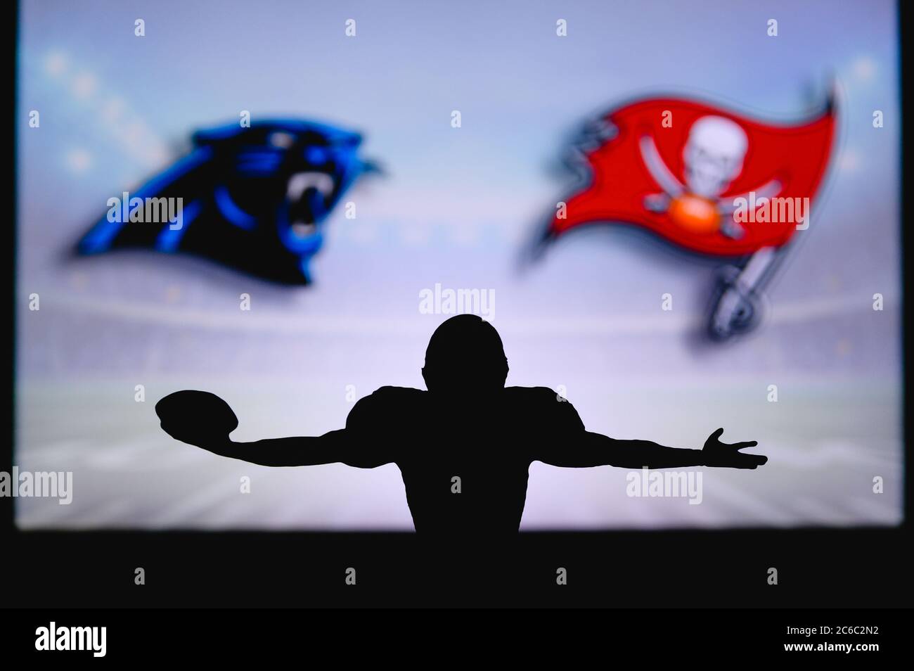 Carolina Panthers vs. Tampa Bay Buccaneers . NFL Game. American