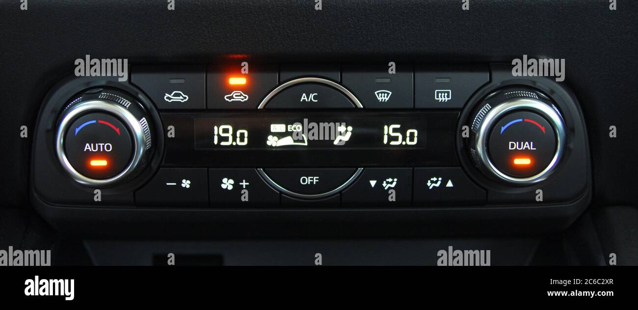 Car Air Conditioner buttons Stock Photo Alamy