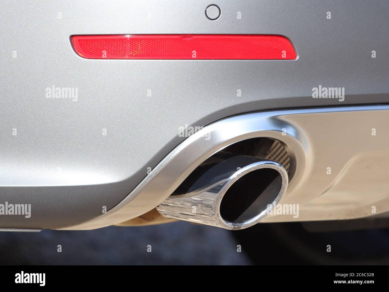 Exhaust pipe system. Tailpipe passenger car Stock Photo Alamy