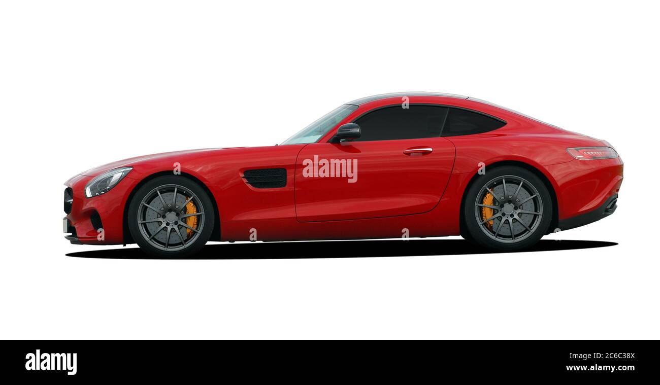 Sports car. Red high performance sports car Stock Photo Alamy