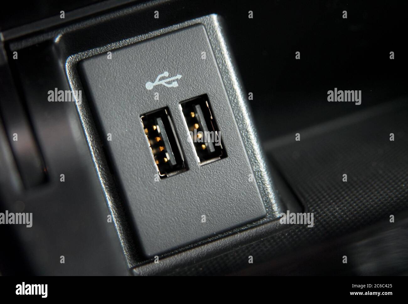 USB port in the car panel. Two USB port in the car panel. Two usb ports
