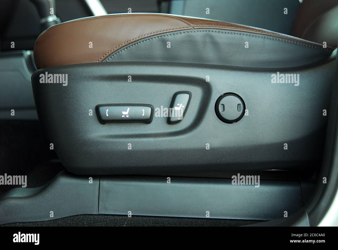 Automatic Seats Button Buttons for adjusting seat position. Car interior detail Stock Photo ...