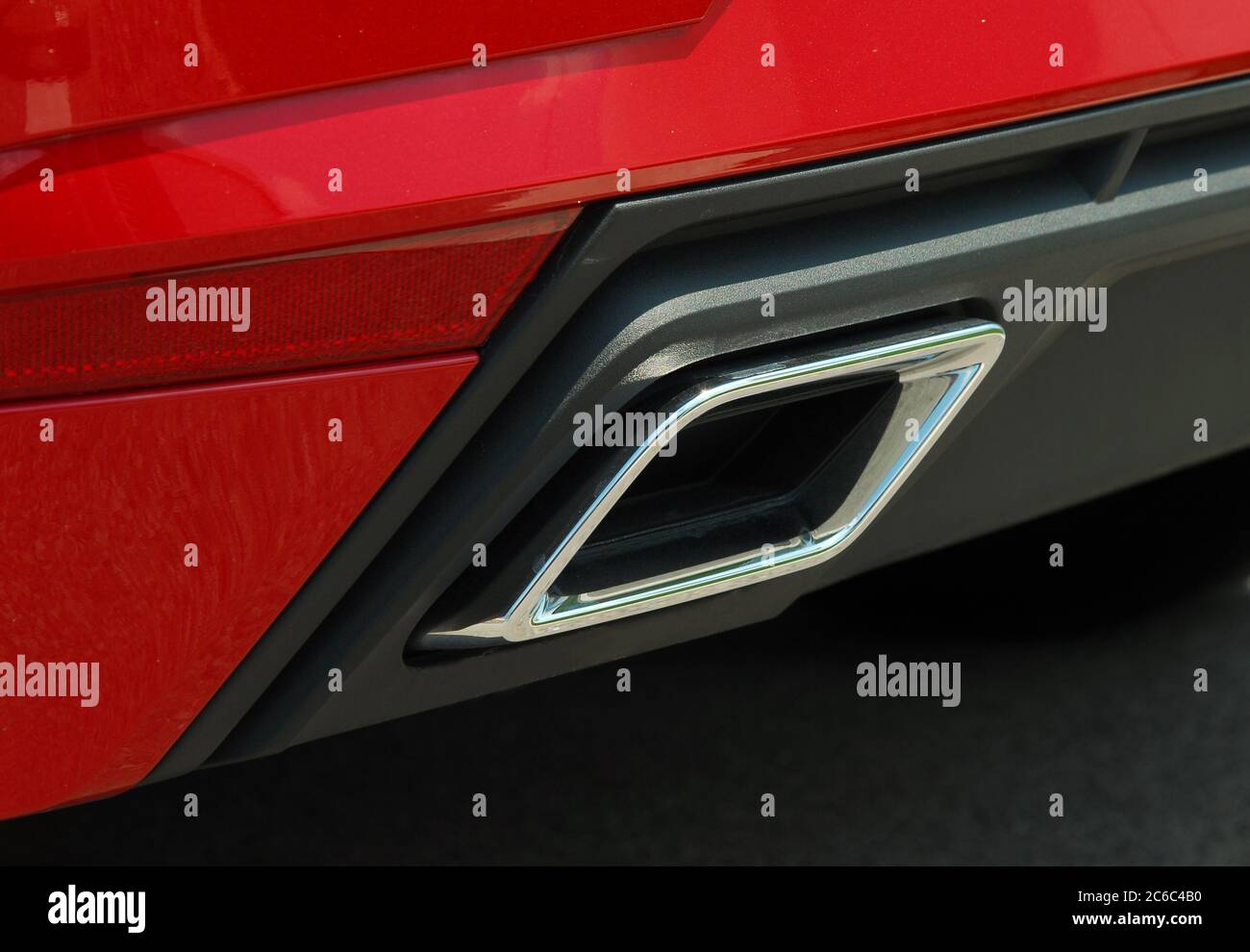 Exhaust pipe system. Exhaust pipe on a sports car Stock Photo Alamy