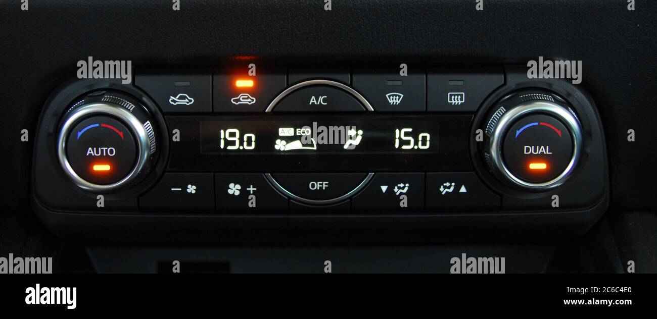 Car Air Conditioner buttons Stock Photo Alamy