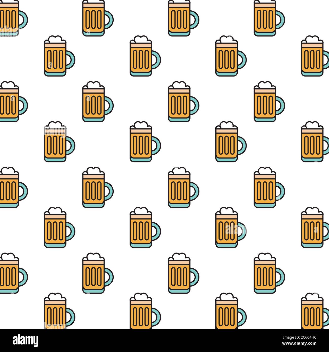 fresh beers jars pattern background vector illustration design Stock ...