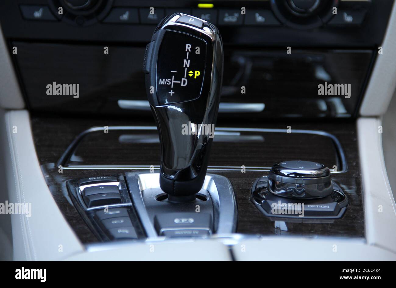 Automatic gear shift. Automatic selector lever in the passenger car