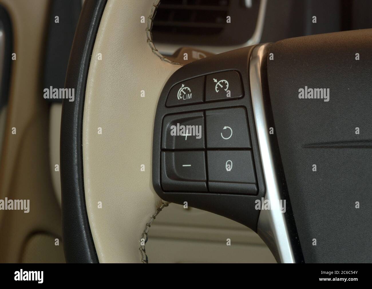 Steering wheel button Stock Photo Alamy