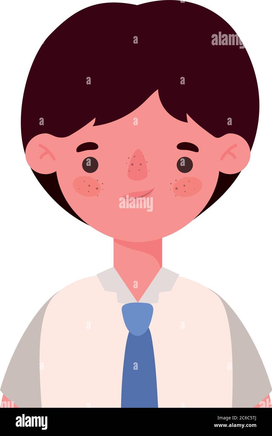 Boy kid cartoon with uniform design, Back to school education class ...