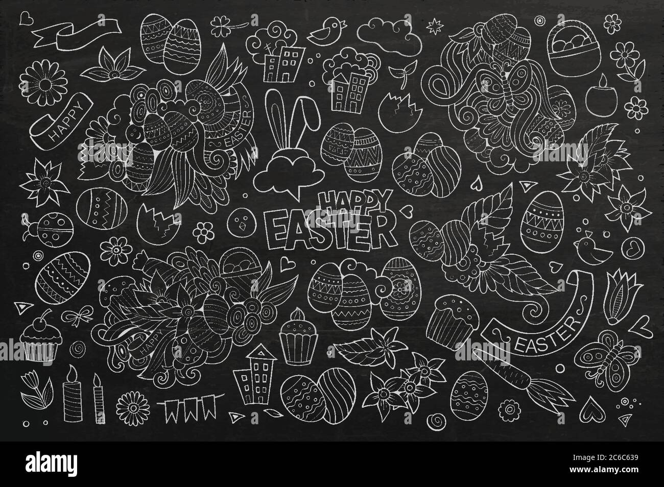 Easter vector symbols and objects Stock Vector