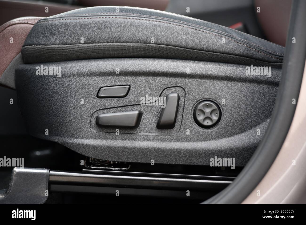 Automatic Seats Button Buttons for adjusting seat position. Car interior detail Stock Photo ...