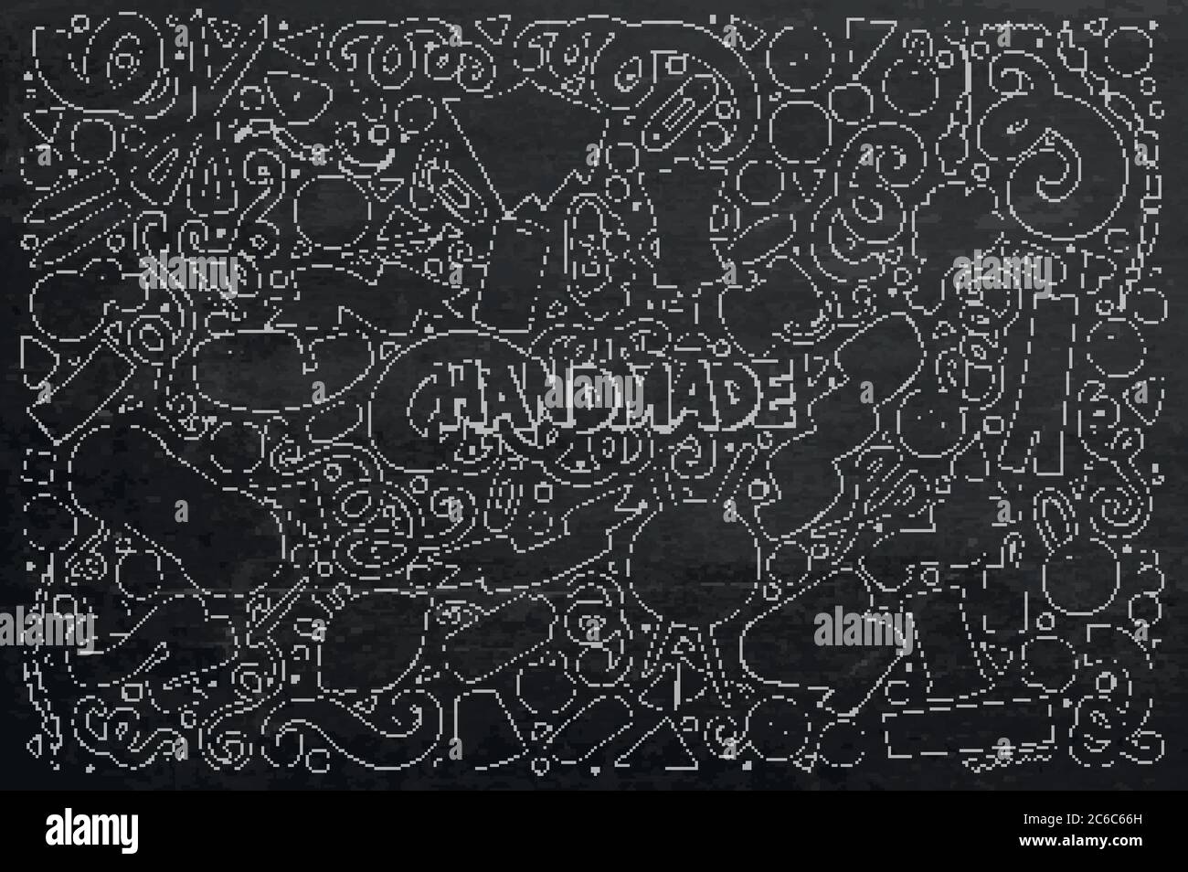 Line art vector hand drawn doodle cartoon set of handmade object Stock ...