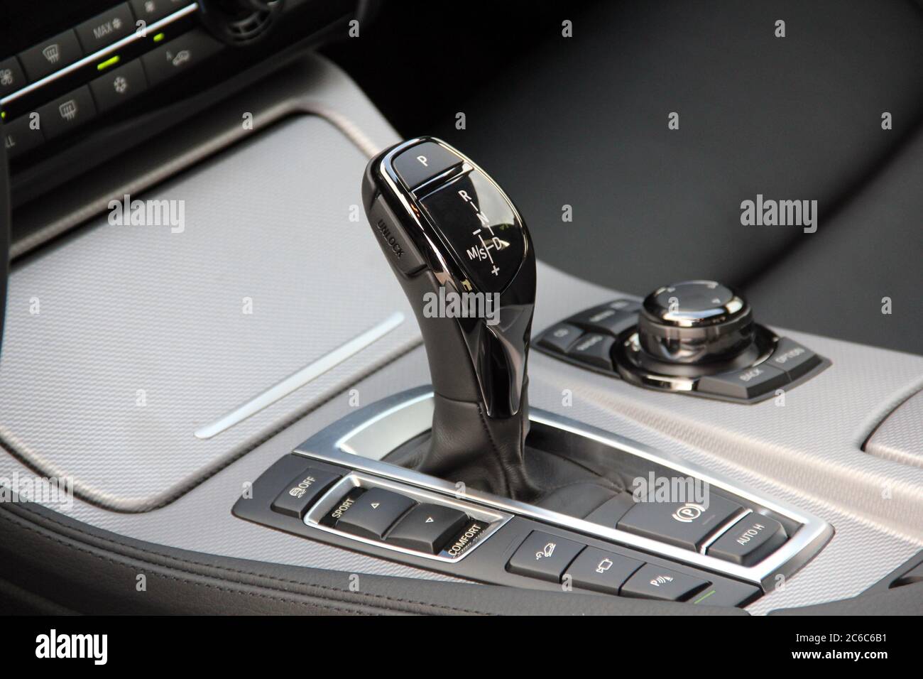 Automatic gear shift. Automatic selector lever in the passenger car