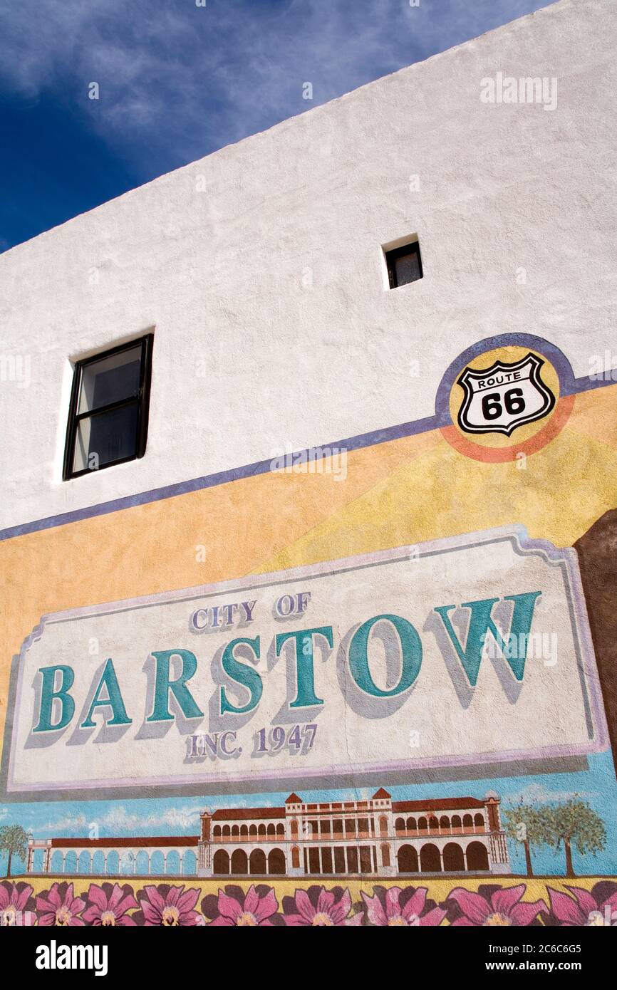 Barstow City Mural by Kathy Fierro, Route 66, Barstow, California, USA