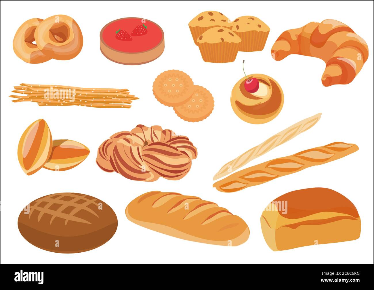 Bakery items Stock Vector Images Alamy