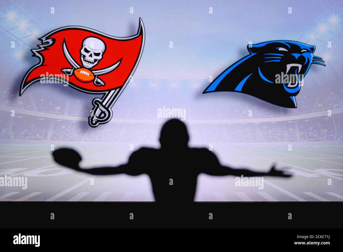 Tampa Bay Buccaneers vs. Carolina Panthers. NFL Game. American Football