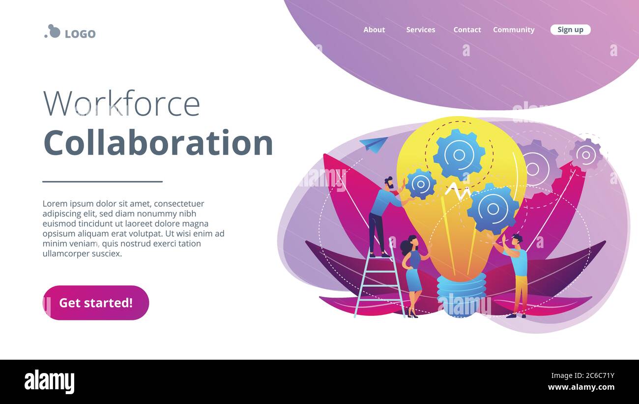 Teamwork concept landing page Stock Vector Image & Art - Alamy
