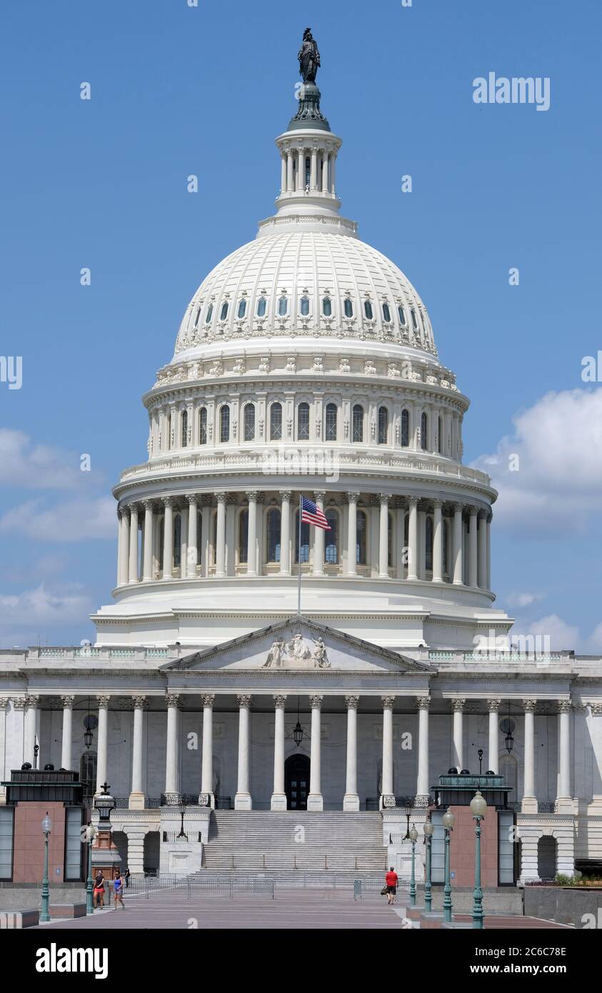 The United States Capitol dome in Washington, DC Stock Photo