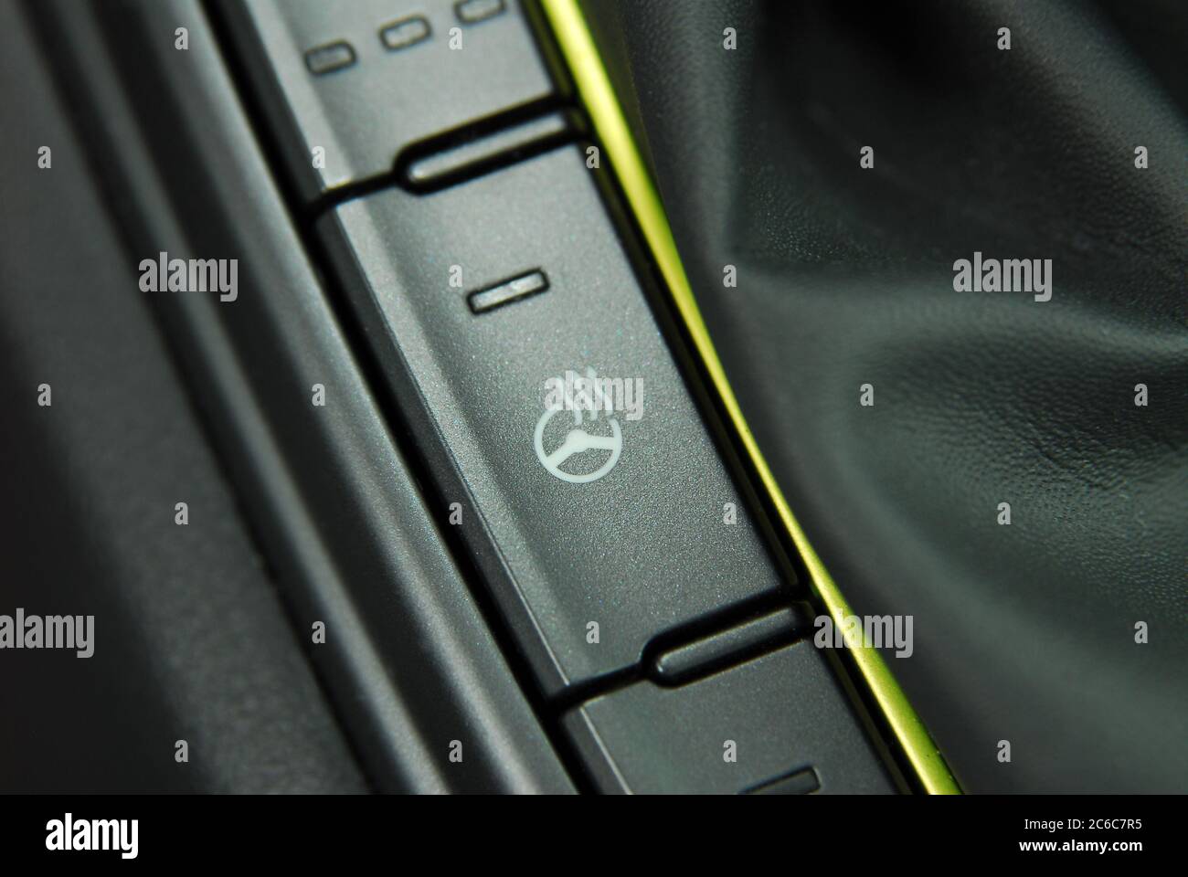 steering wheel heating button in the car Stock Photo Alamy