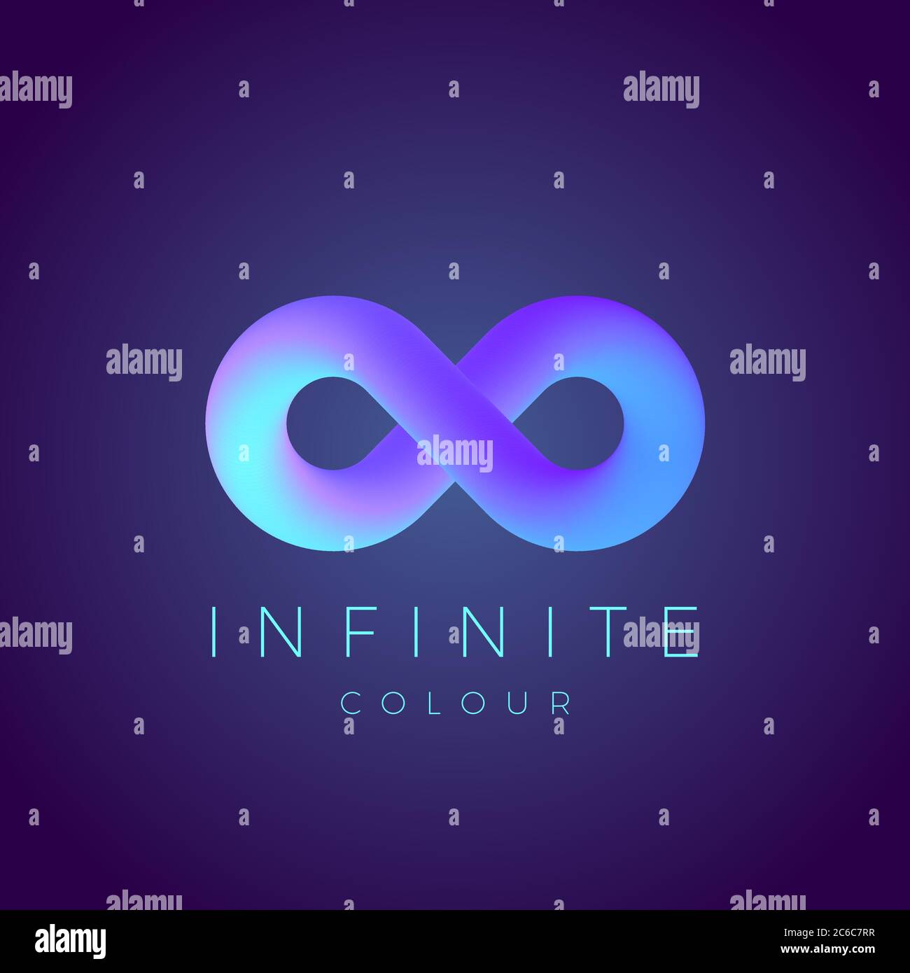 Abstract Vector Infinity Symbol with Modern Gradient and Typography. On ...