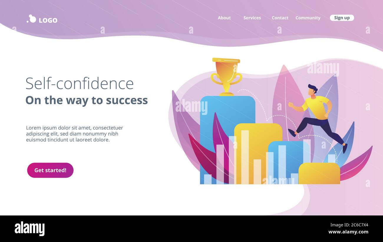 On the way to success concept landing page Stock Vector Image & Art - Alamy