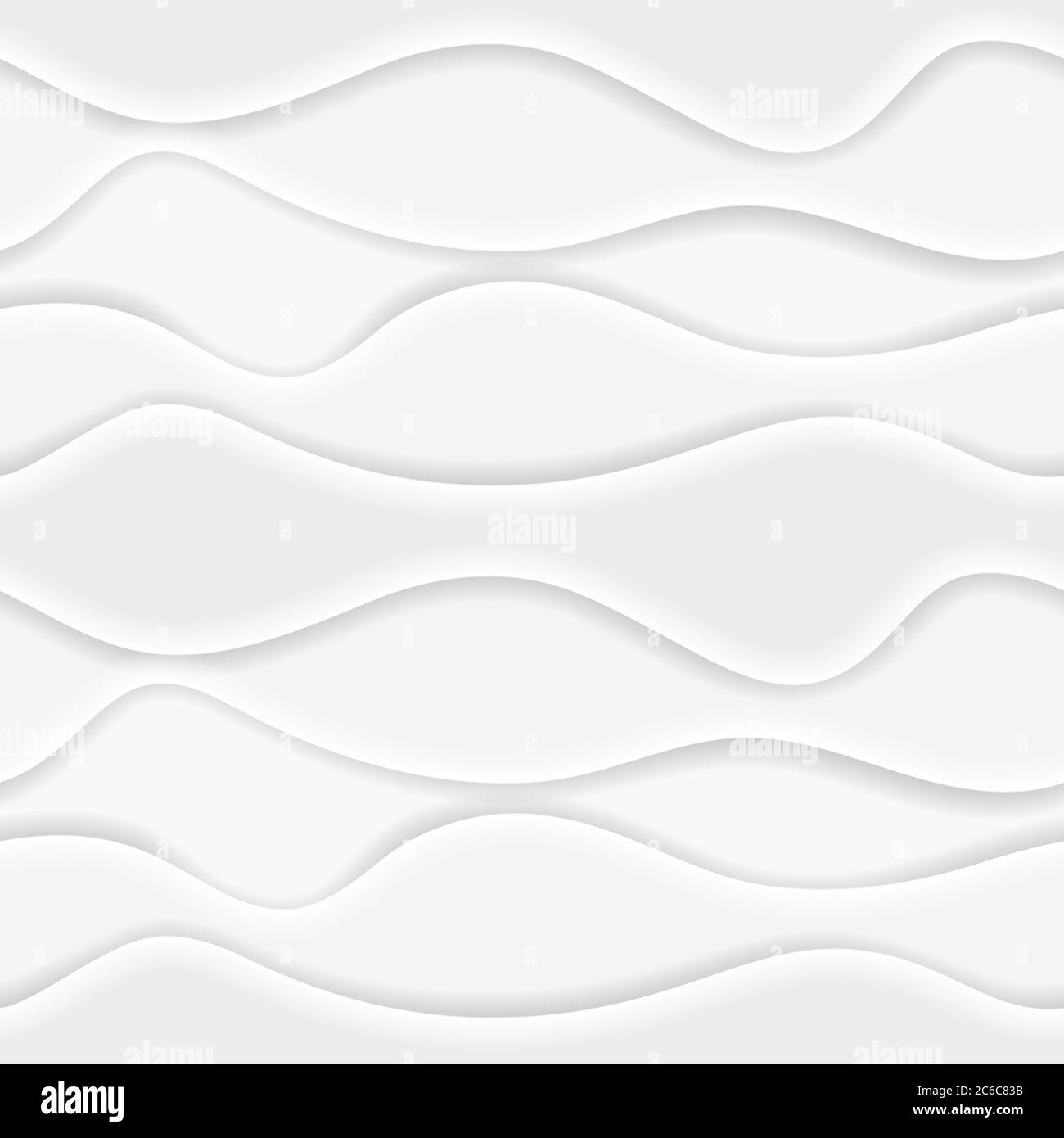 Abstract Vector Seamless Pattern. White and Gray Wave Texture ...