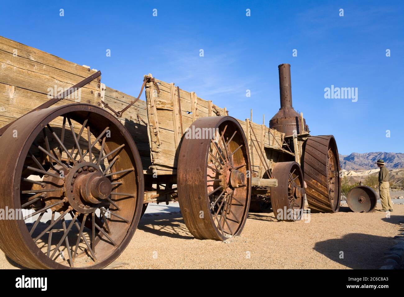 'Old Dinah' 1894 steam tractor in Furnace Creek, Death Valley National