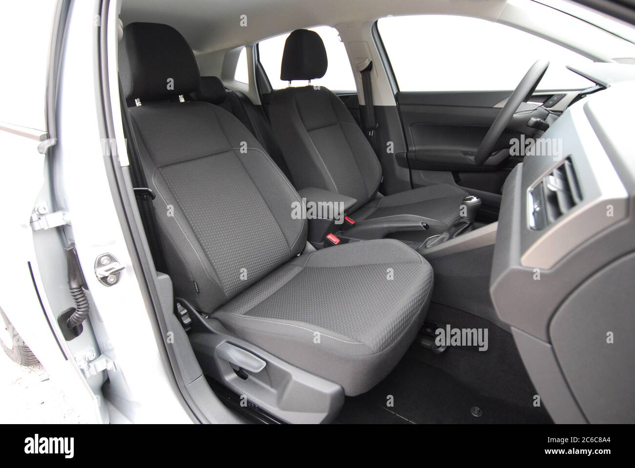 Front car seats. Front seats of a modern passenger car Stock Photo Alamy