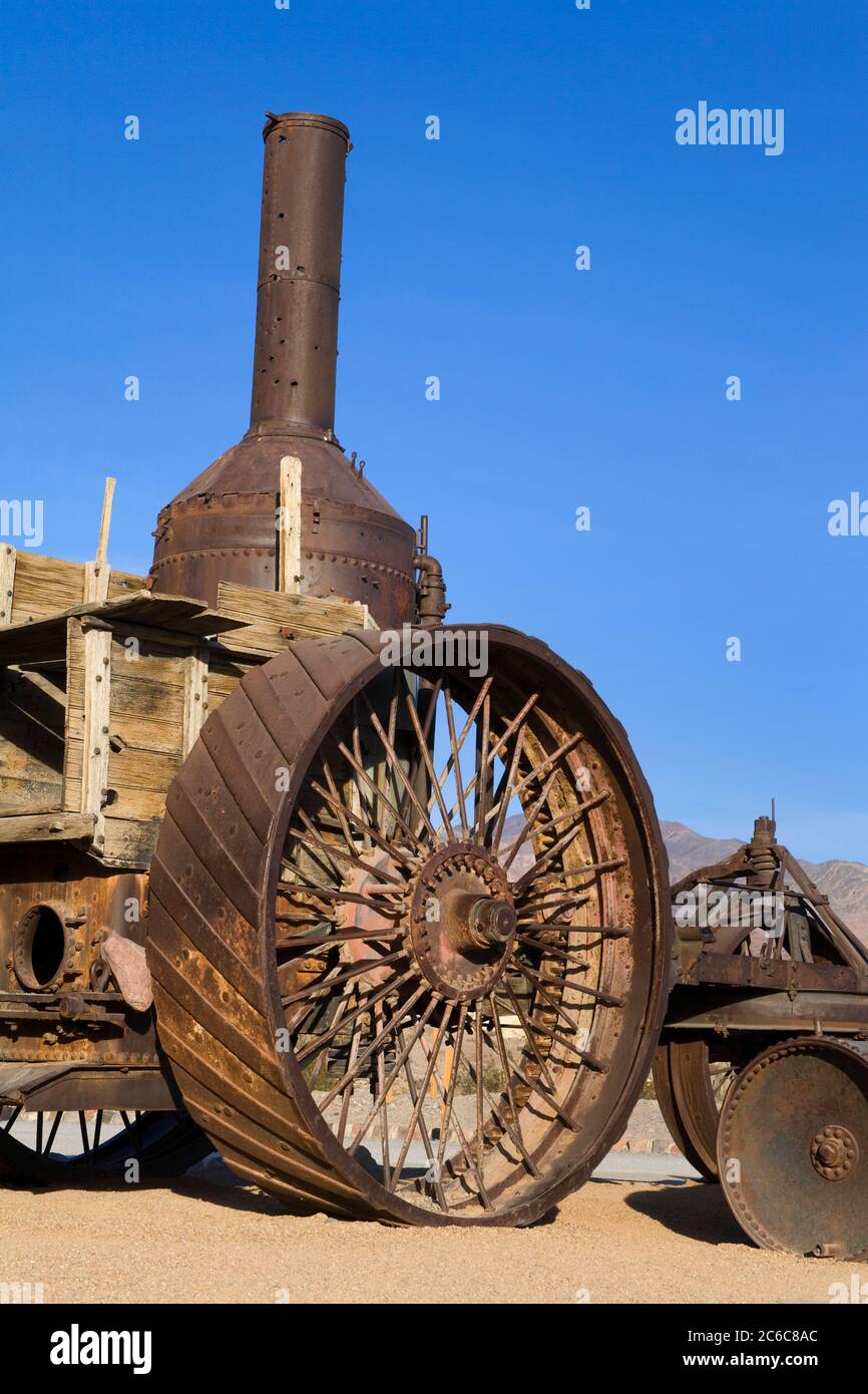 'Old Dinah' 1894 steam tractor in Furnace Creek, Death Valley National