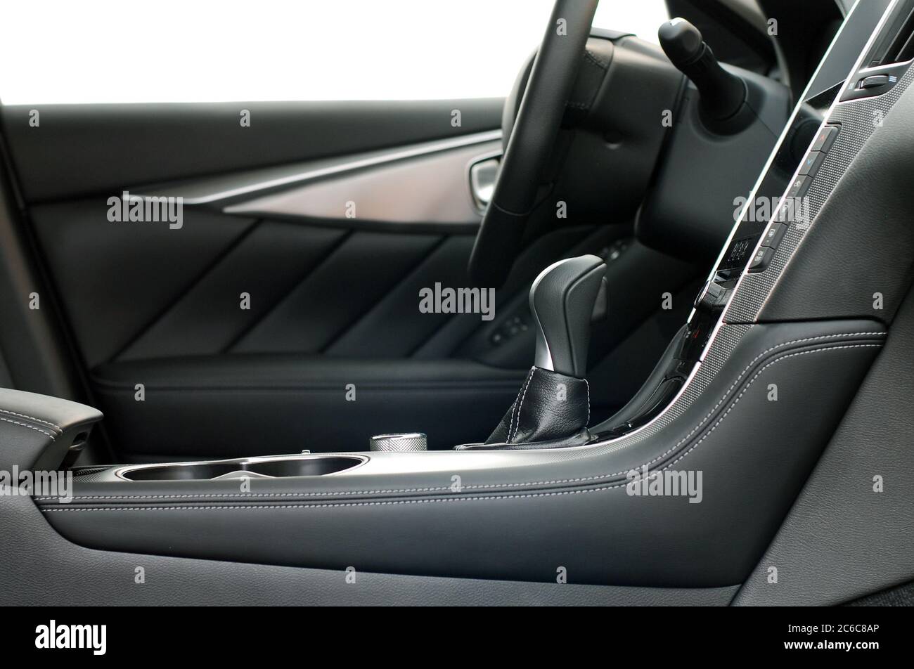 Automatic selector lever in the passenger car. Automatic gear shift