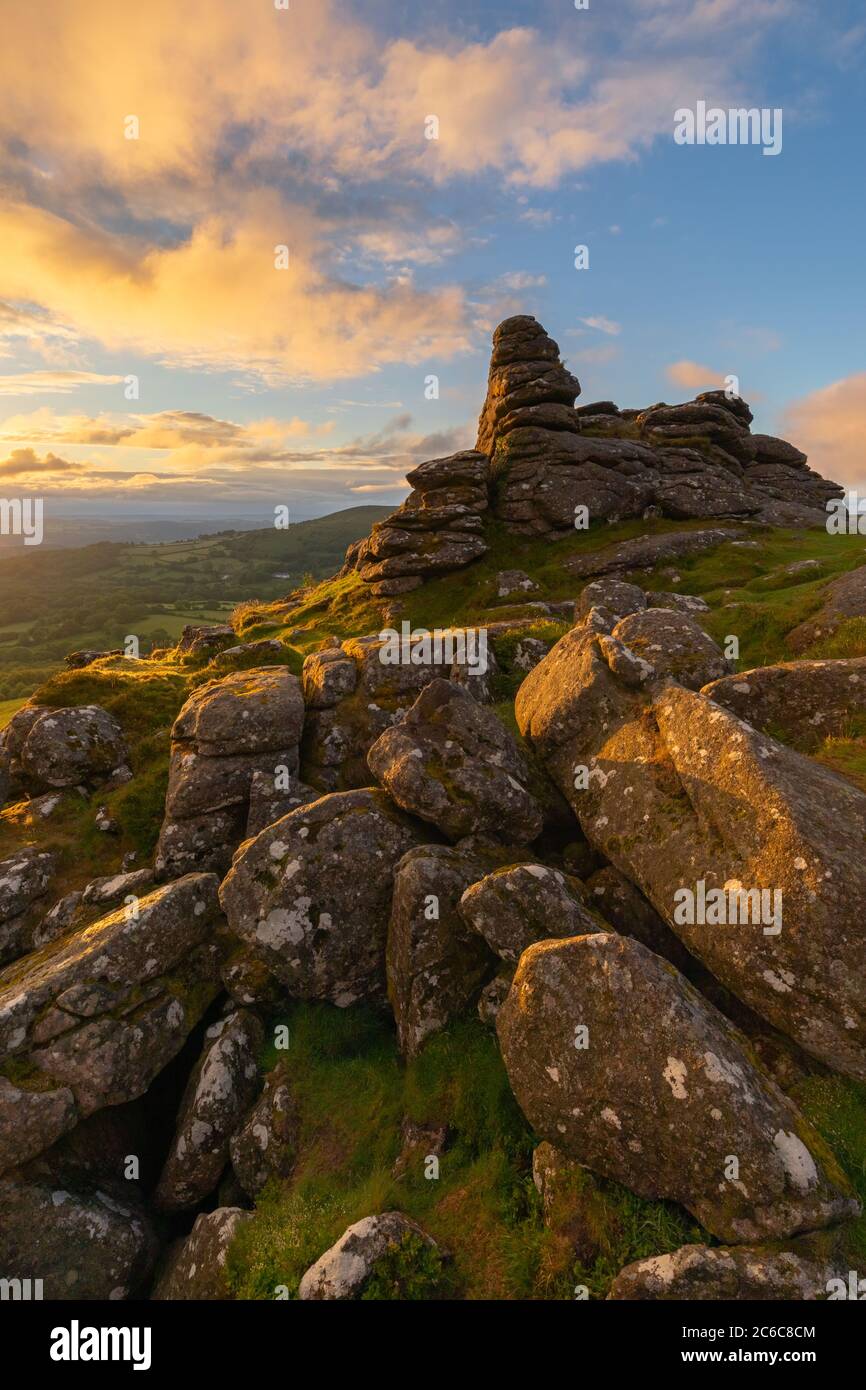 Hound Tor, Dartmoor, Devon, uk Stock Photo Alamy