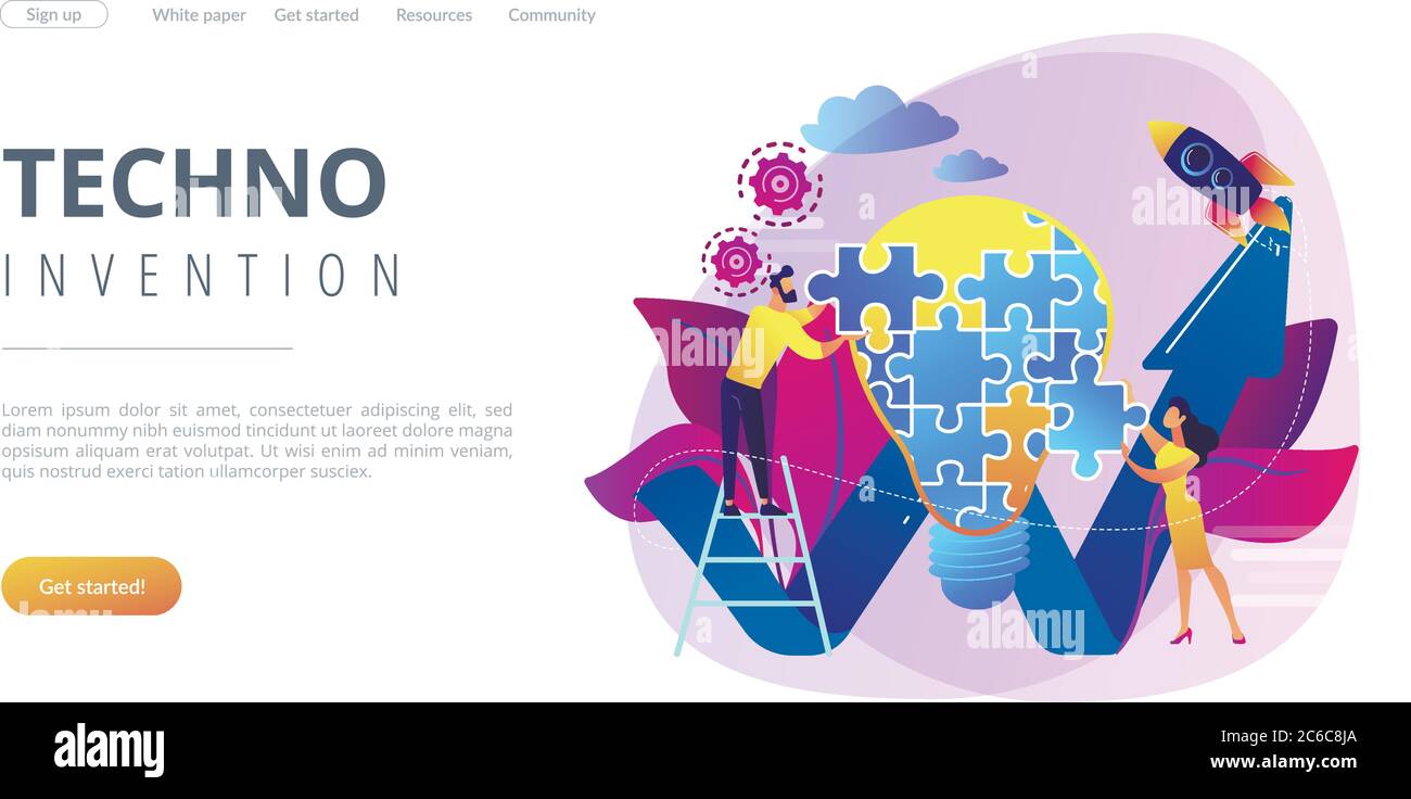 Creative idea concept landing page Stock Vector Image & Art - Alamy