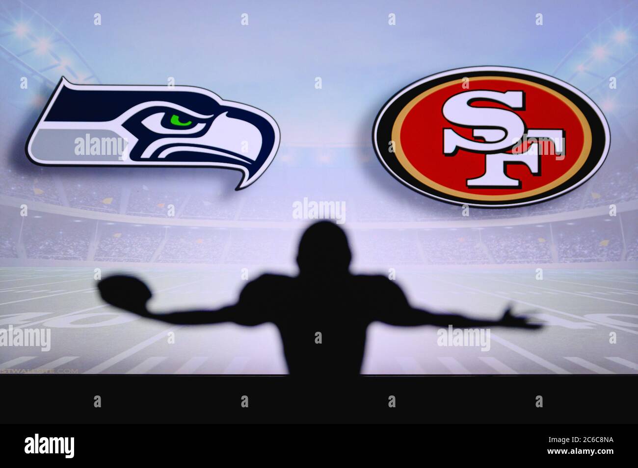 Seattle Seahawks vs. San Francisco 49ers. NFL Game. American