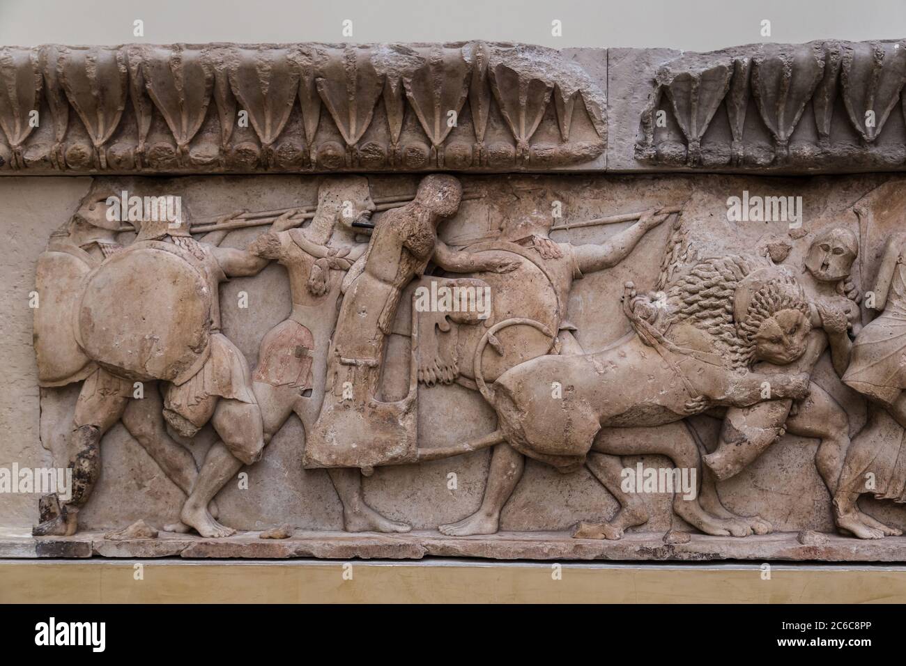 Ancient greek ornament in Delphi museum in Greece Stock Photo - Alamy