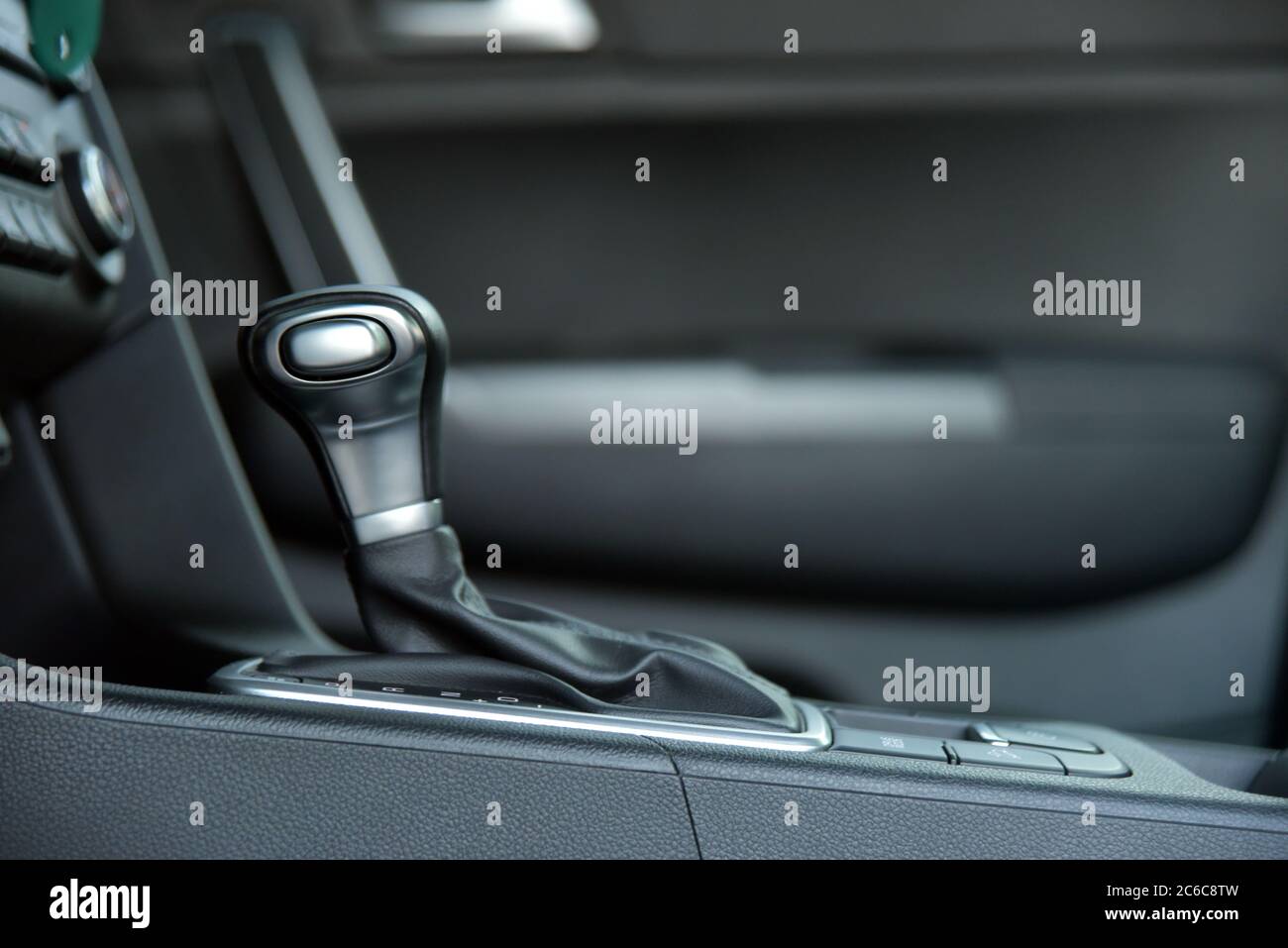 Automatic selector lever in the passenger car. Automatic gear shift