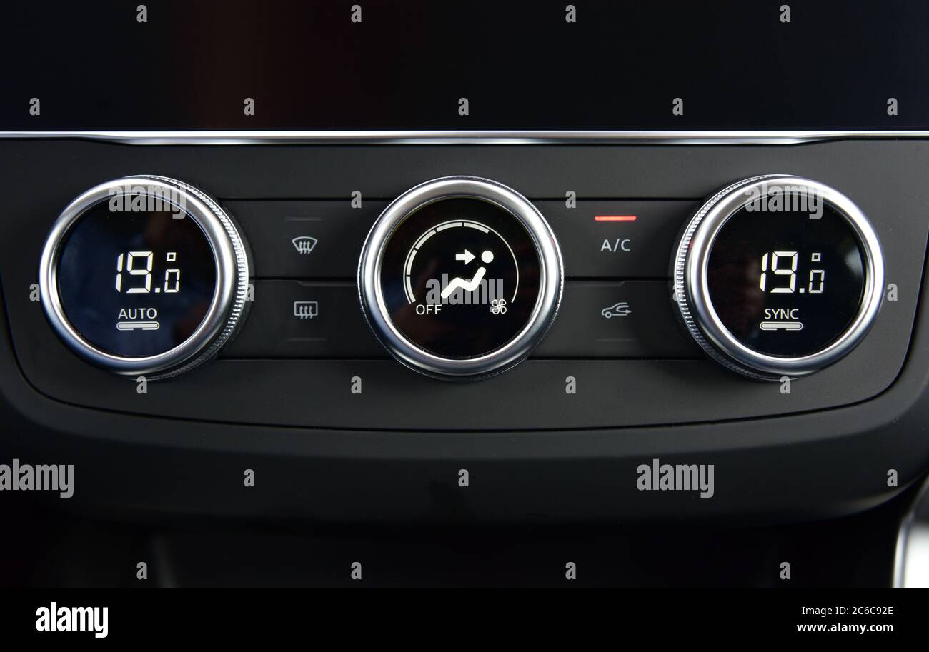 Car Air Conditioner buttons Stock Photo Alamy