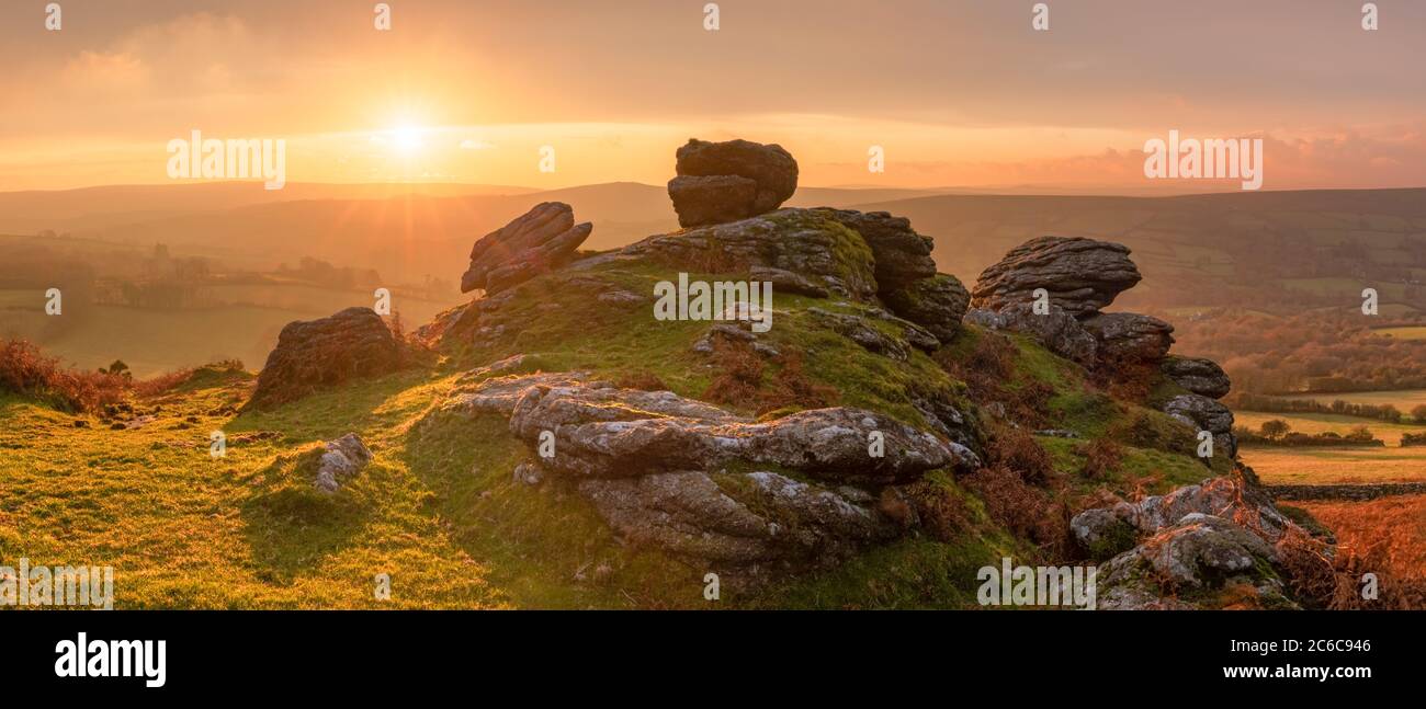 Tunhill Rocks sunset Stock Photo - Alamy