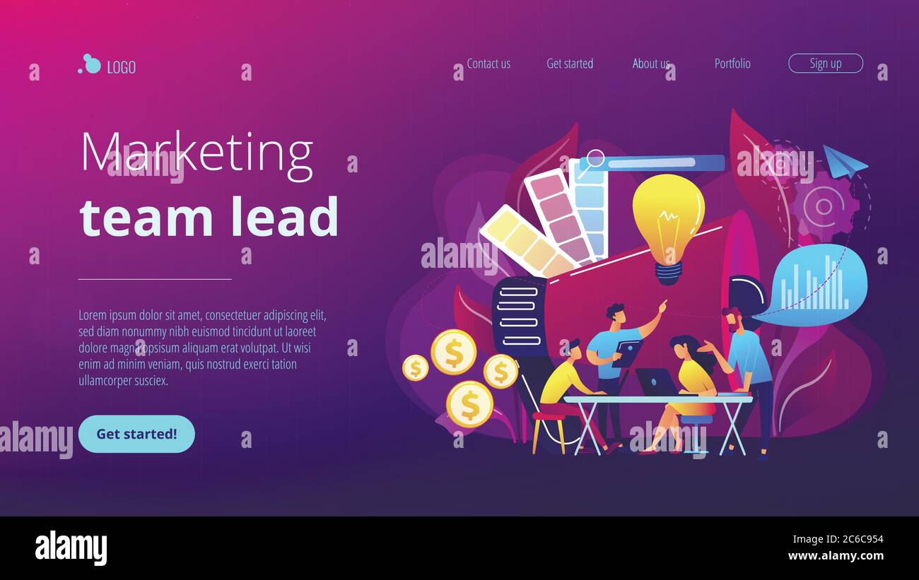 Digital marketing team concept landing page Stock Vector Image & Art