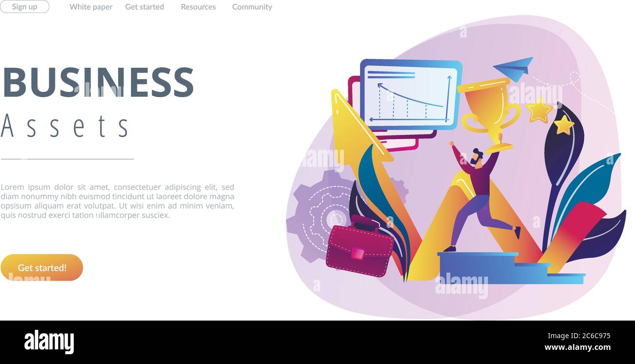 Business success concept landing page Stock Vector Image & Art - Alamy