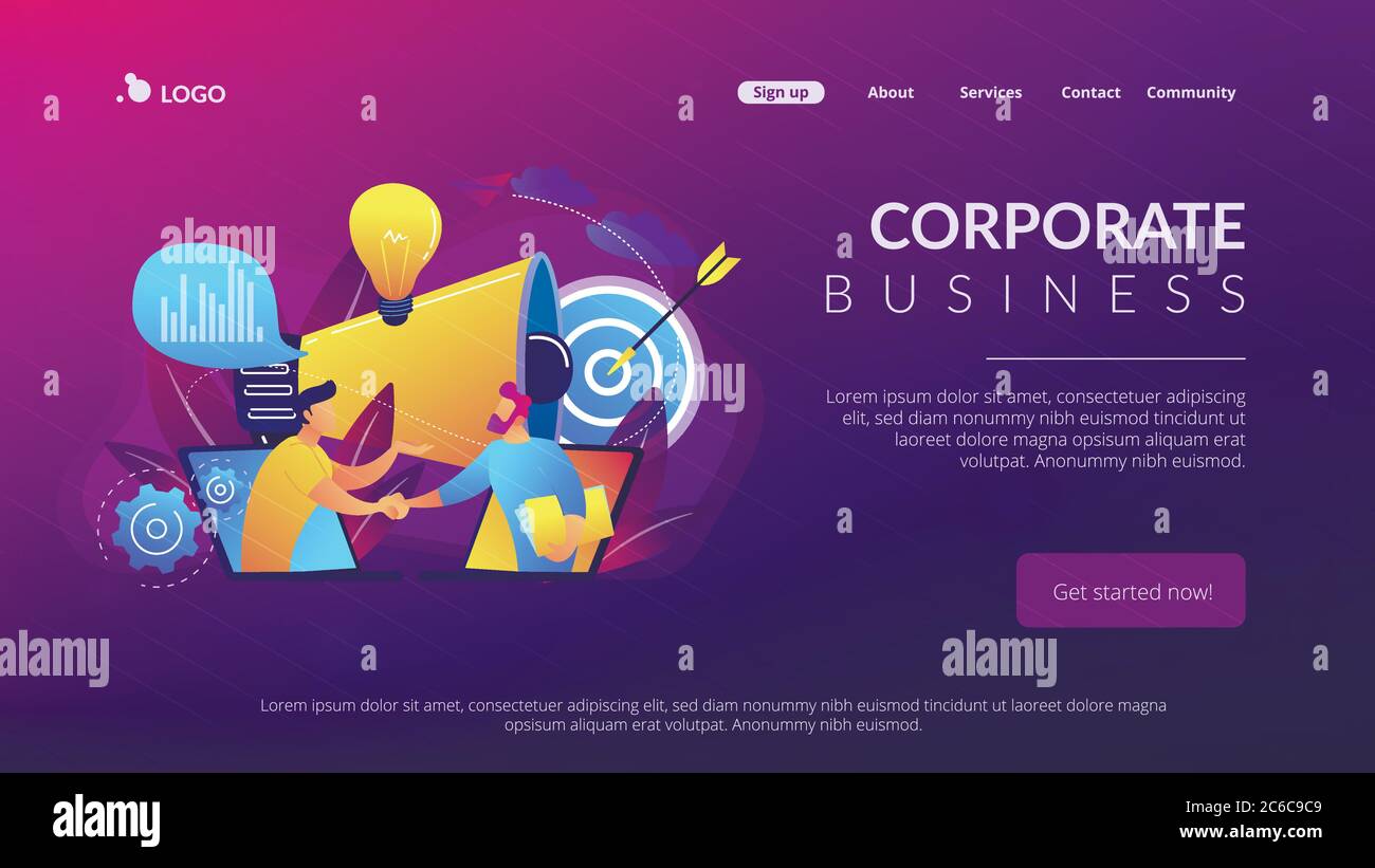 Collaboration concept landing page Stock Vector Image & Art - Alamy