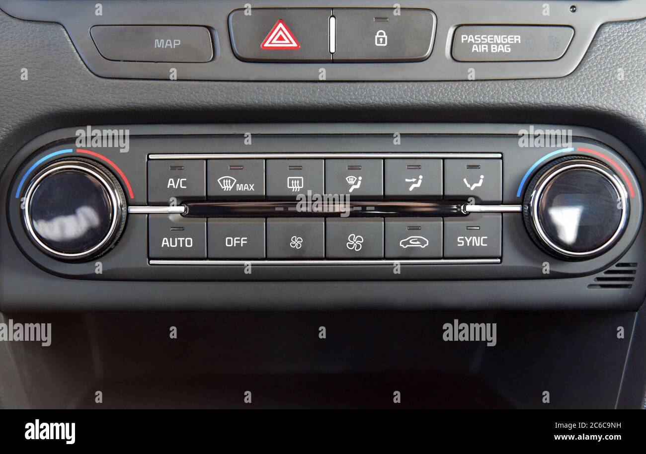 Car Air Conditioner buttons Stock Photo Alamy