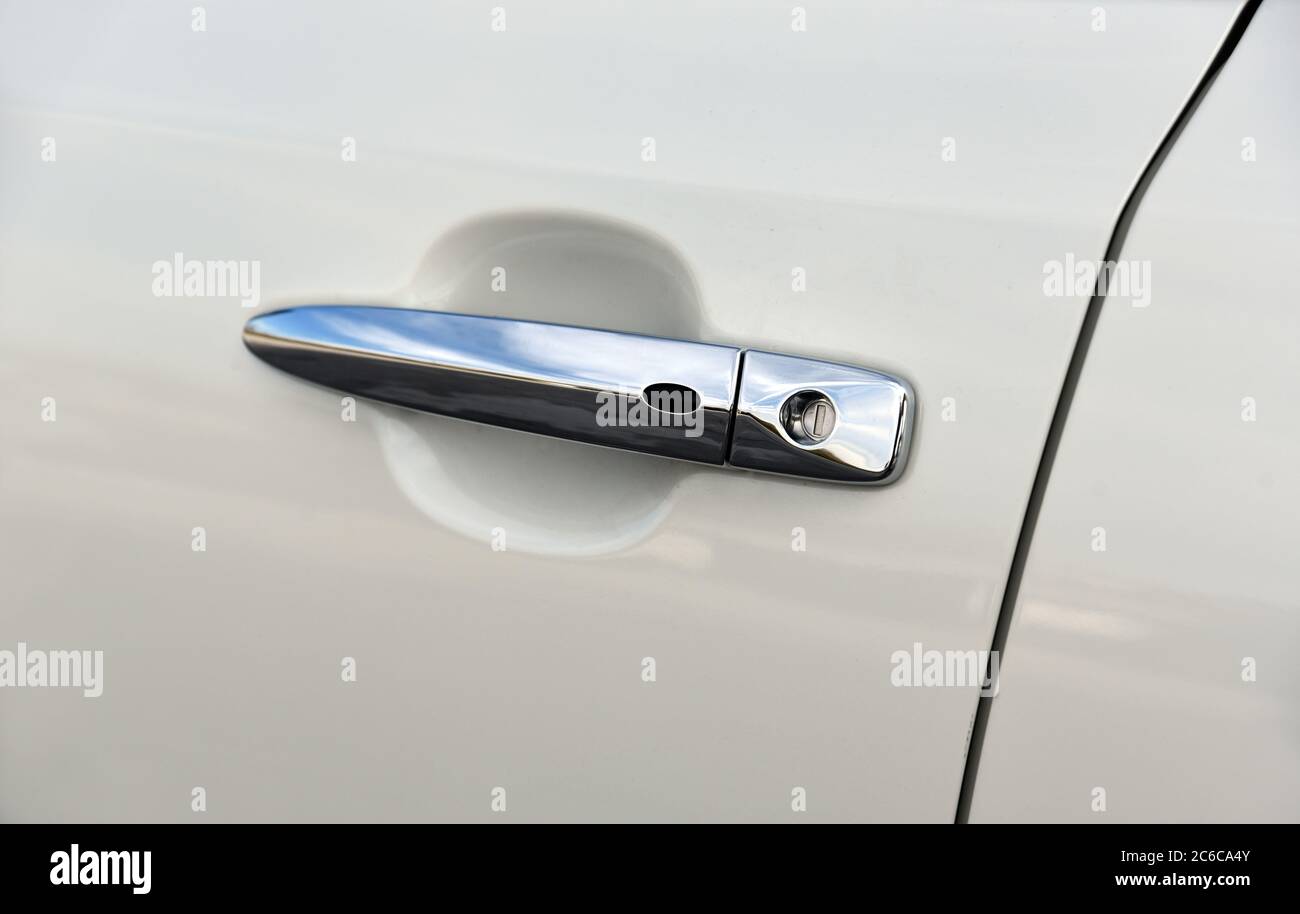 car door handles with touch sensor Stock Photo Alamy