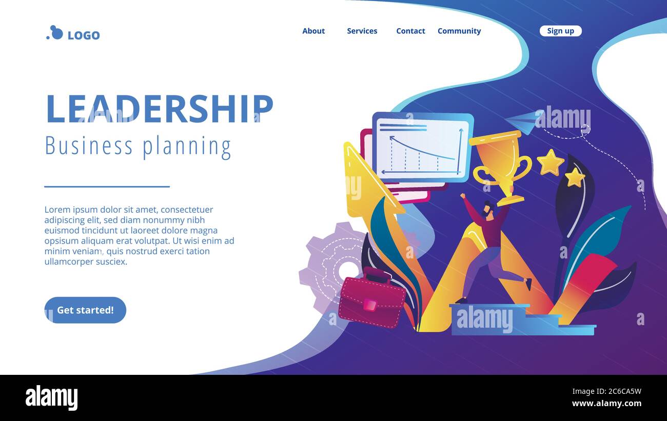 Business success concept landing page Stock Vector Image & Art - Alamy